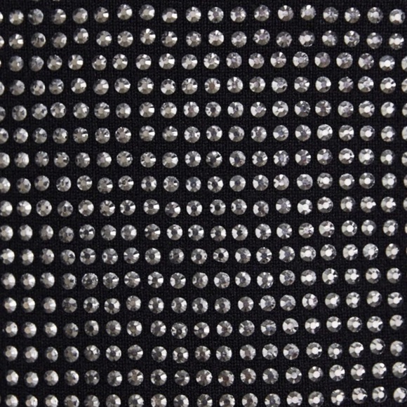 Zara Black Long Sleeve Dress with Silver Rhinestones Women’s Size Medium - Picture 8 of 11